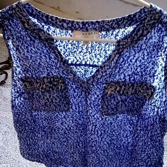 CUTE blue ladies summer blouse - Picture 6 of 14
